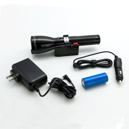Maglite ML150LRSX Flashlight, LiFePO4 Battery, Charging Cradle, 12v Car Adapter, 120v Converter ML150LRSX-1019
